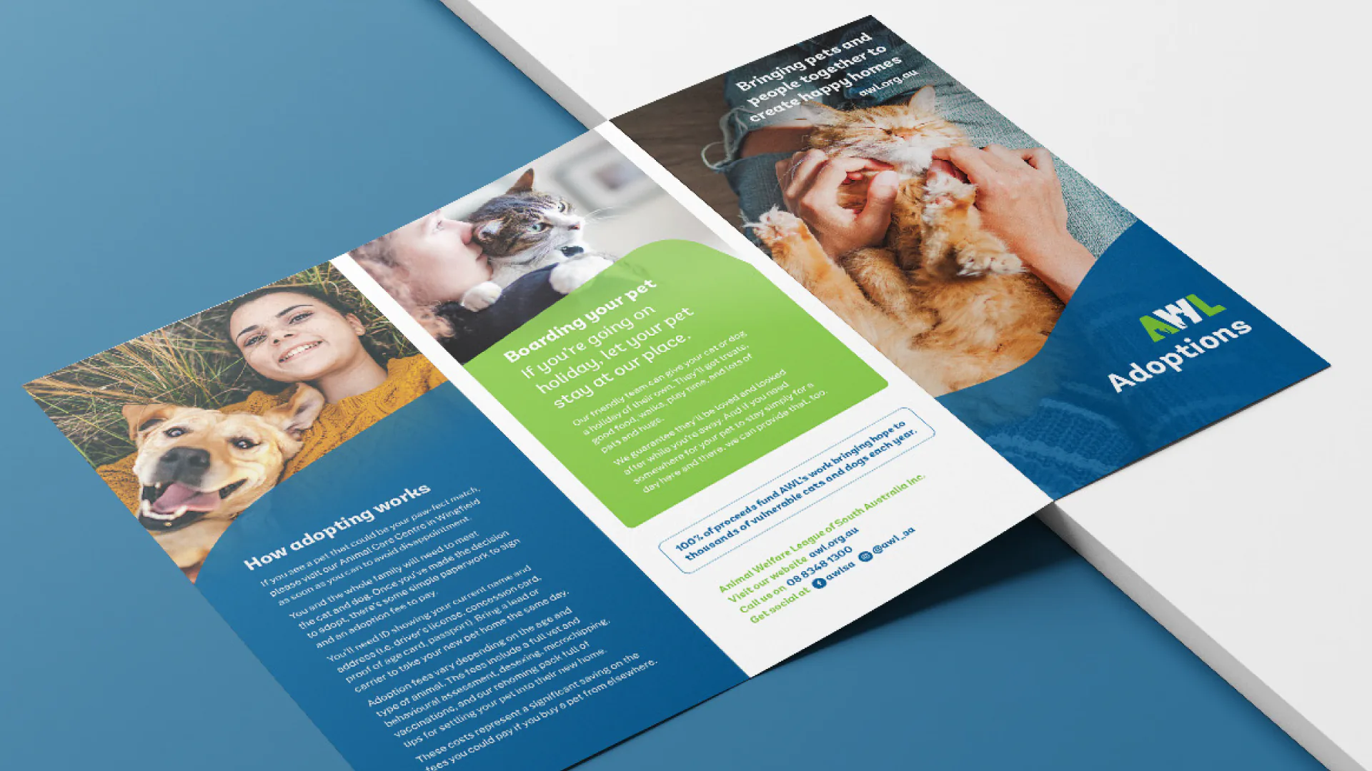 Animal Welfare League adoptions brochure