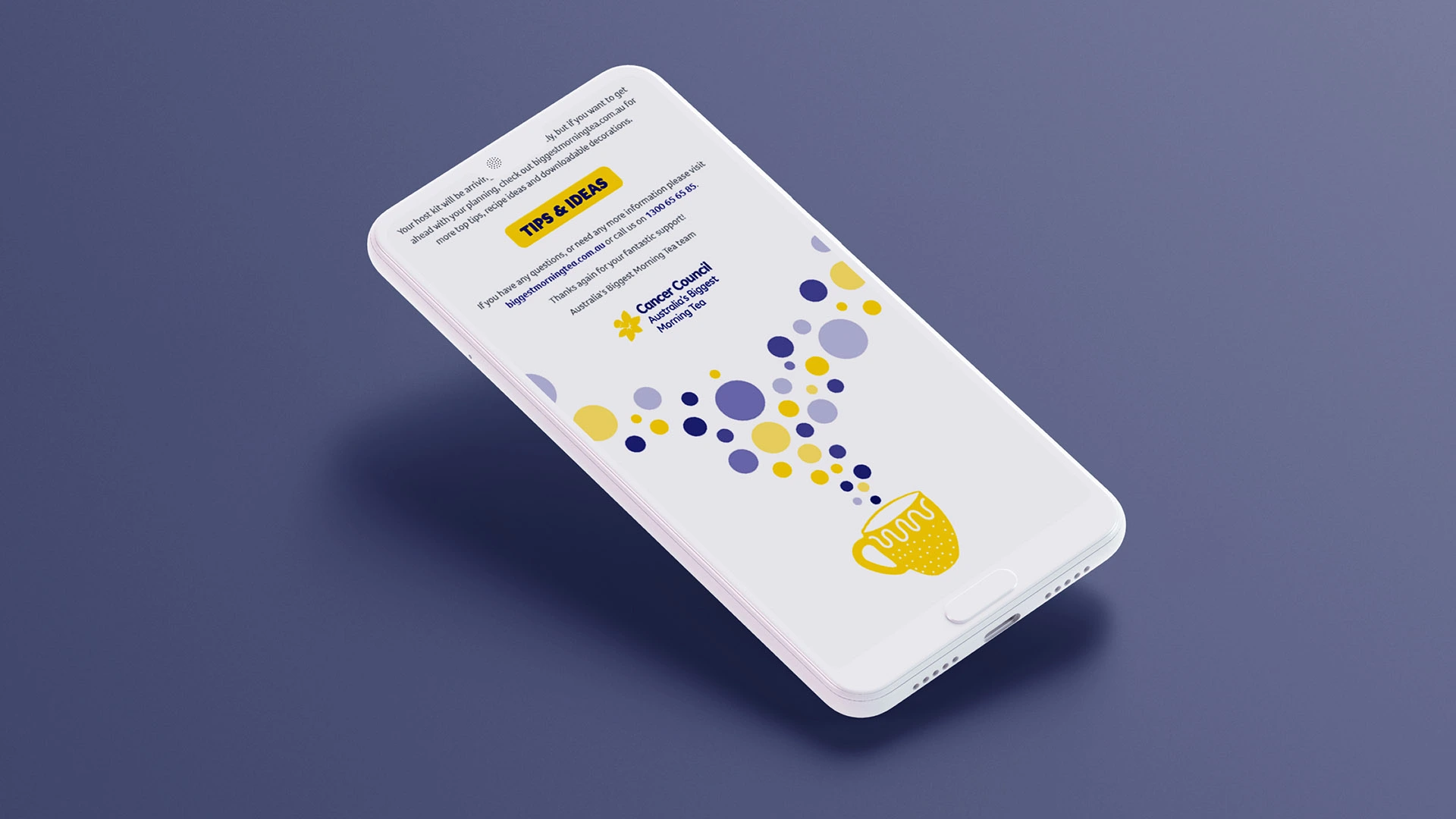 Australia's Biggest Morning Tea email branding