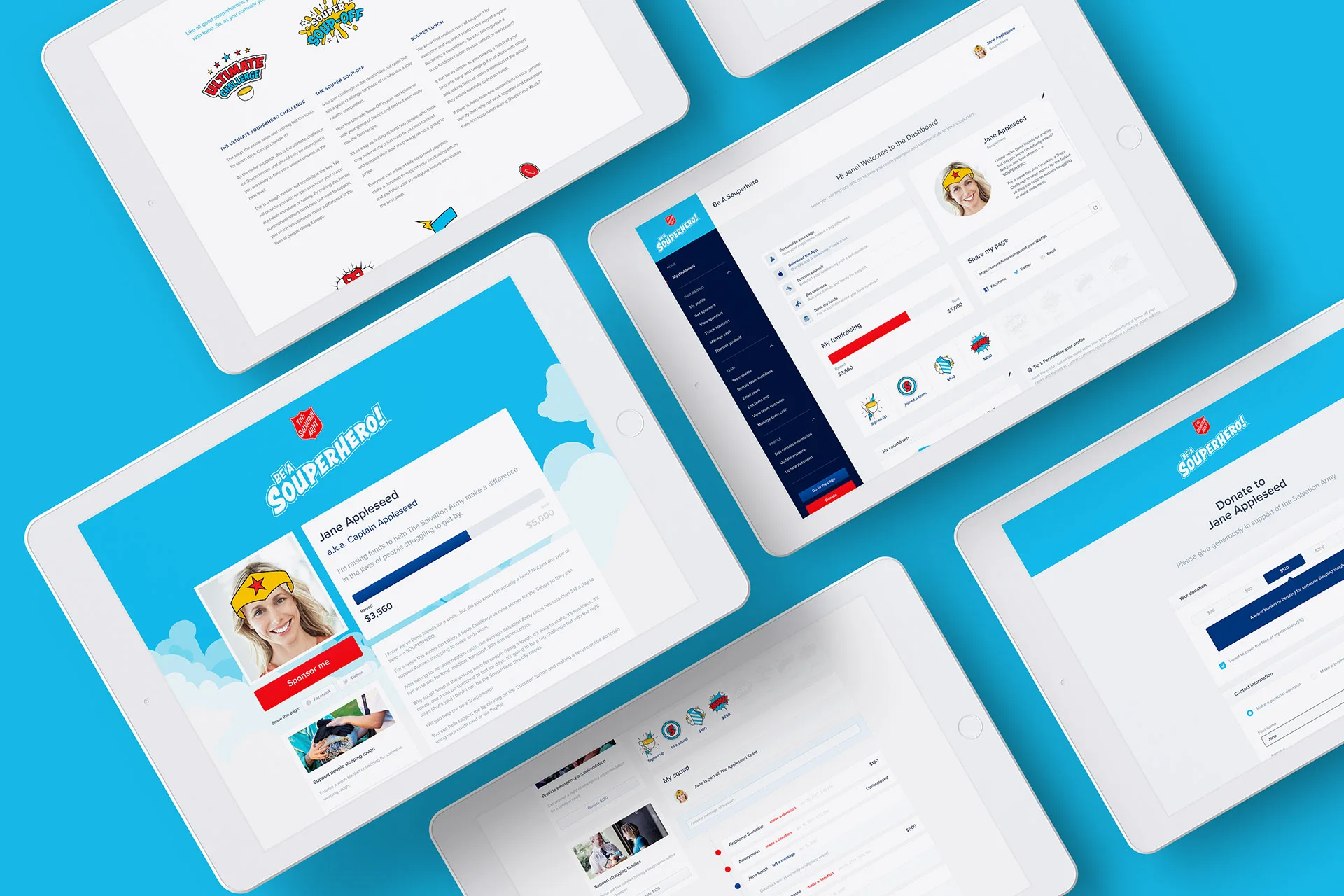 Be a Souperhero profile page and website