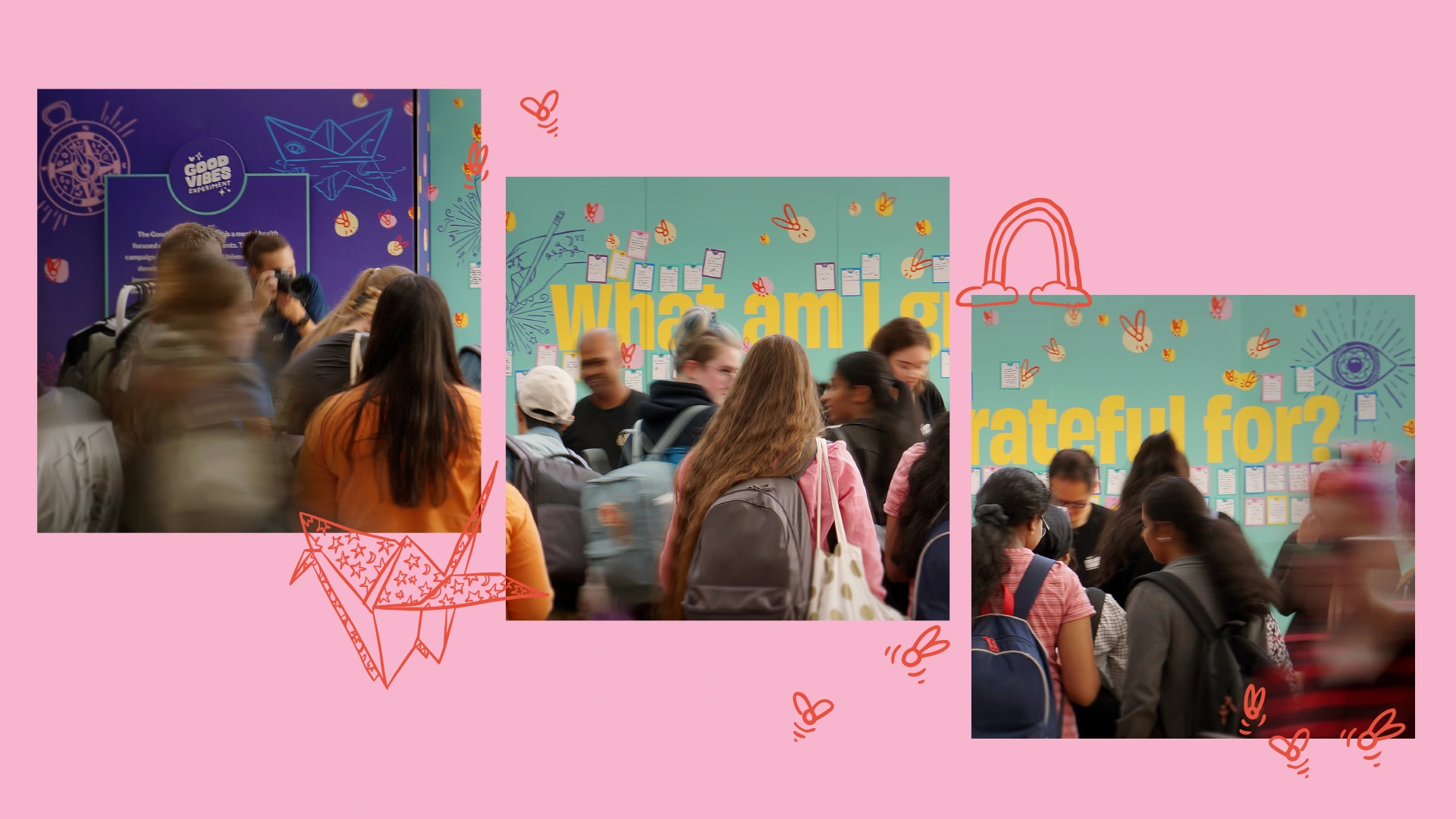 Good Vibes Experiment gratitude wall