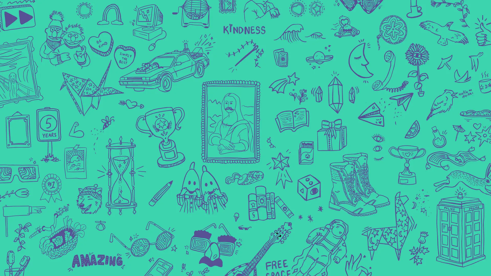 Good Vibes Experiment custom line illustration