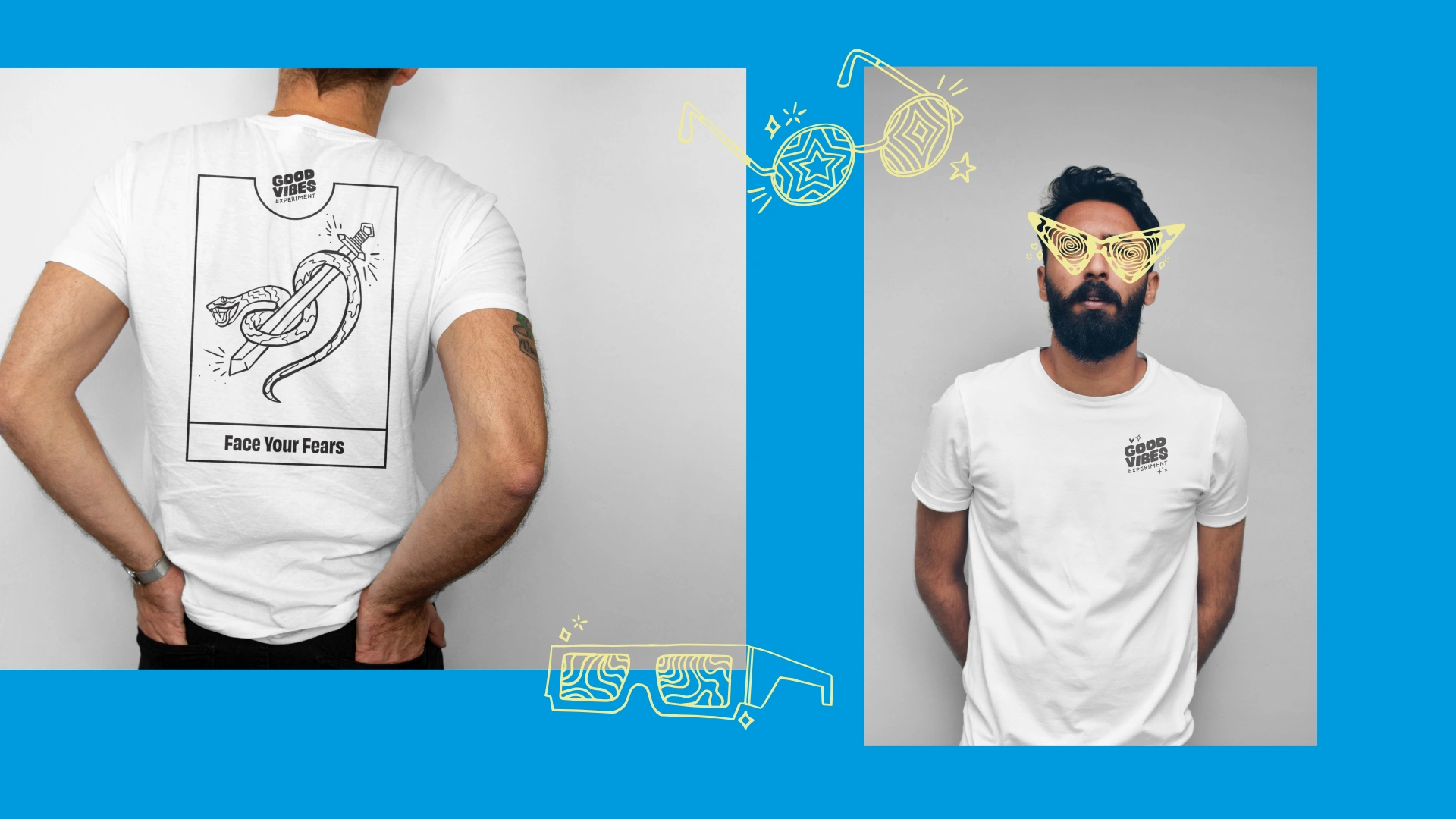 Good Vibes Experiment graphic t-shirts