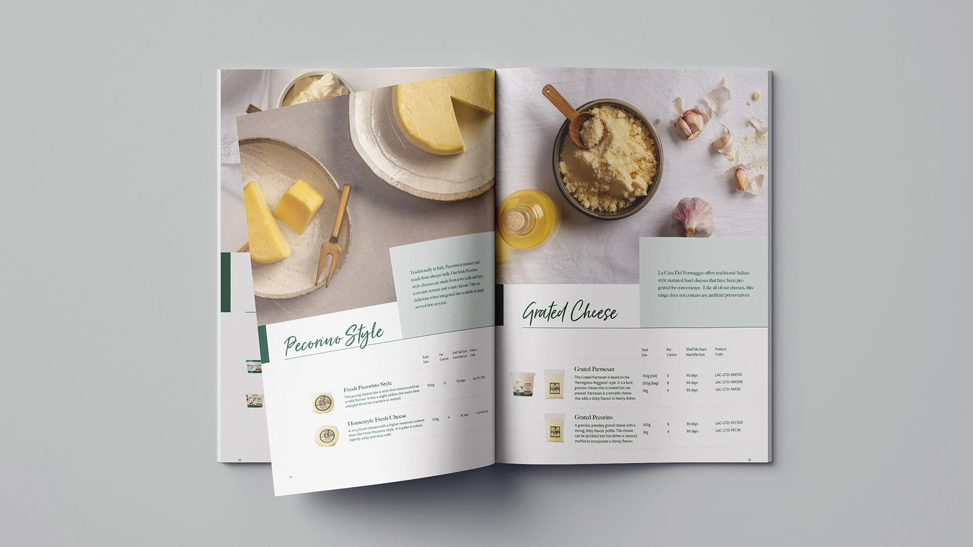 La Casa Del Formaggio product catalogue - pecorino and parmesan