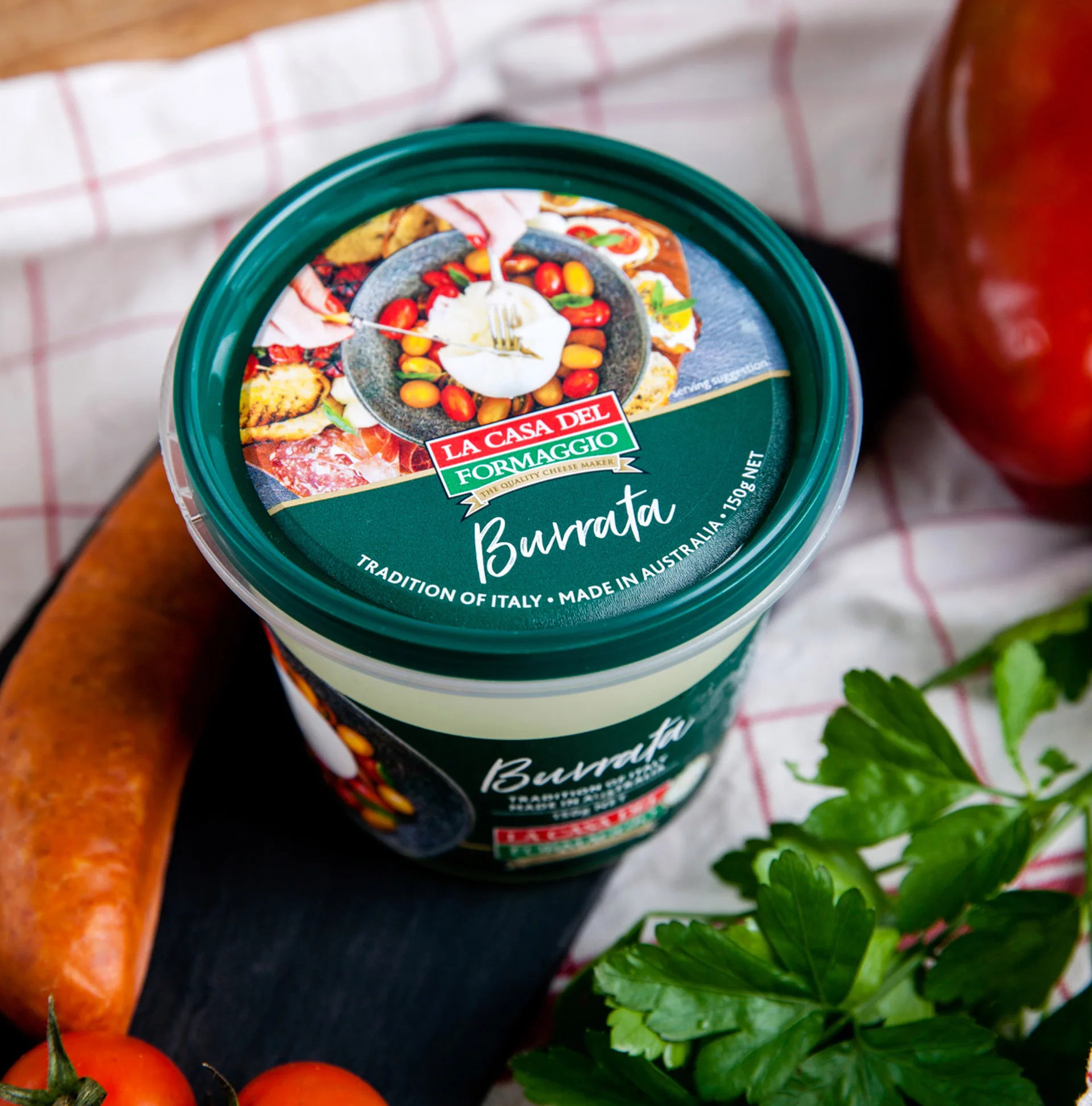 La Casa Del Formaggio Burrata packaging