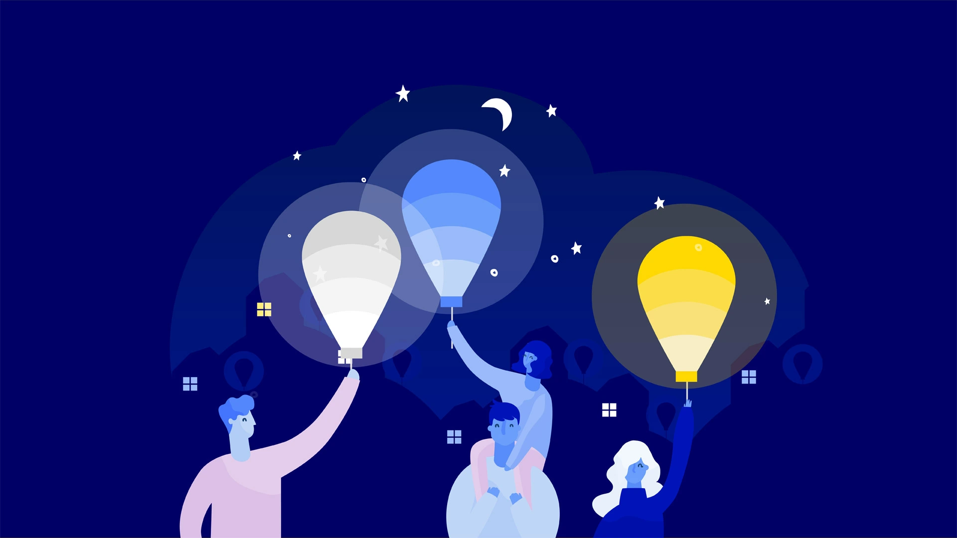 Light the Night campaign hero illustration