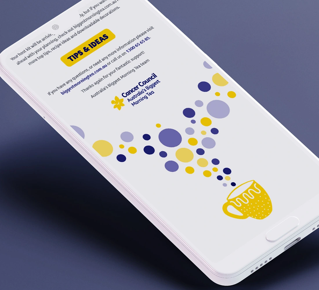 Australia's Biggest Morning Tea | Web development, fundraising, interface design