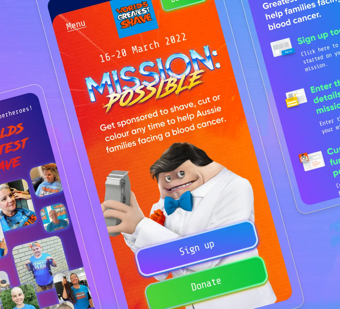 World's Greatest Shave | Web development, iOS development. android development, fundraising